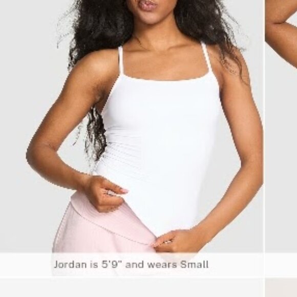 Victoria's Secret PINK Base Stretch Cami Layering Tank Top Small Dollhouse Pink - Picture 2 of 3